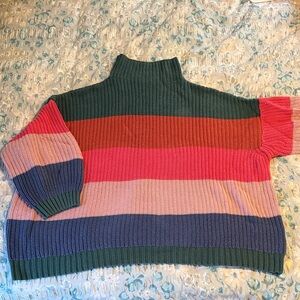 American Eagle Colorful Striped Women's Sweater